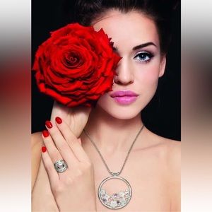 Pianegonda *Beloved* .925 silver amethyst circle floral pendant chain necklace